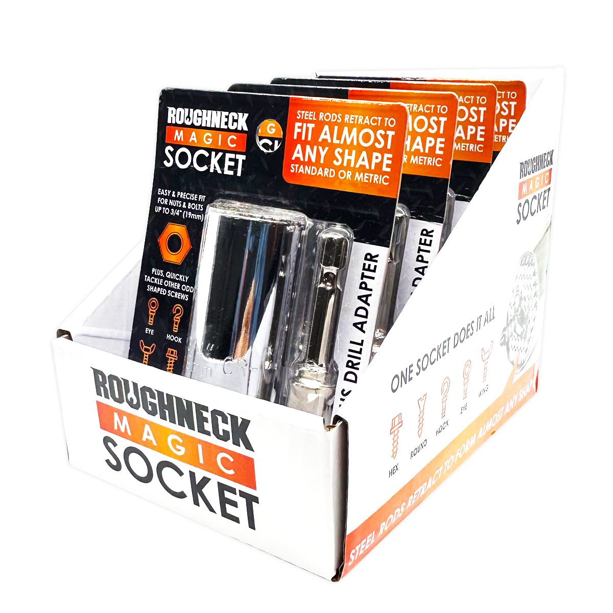 Roughneck Magic Socket Tool with Drill Adapter - 4/Display: Wholesale Price
