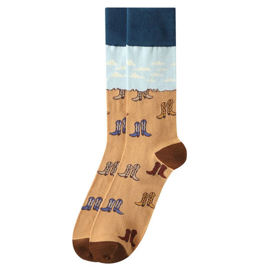 Men's Cowboy Boot Novelty Socks