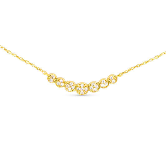 Delicate Gold Cubic Zirconia Arc Necklace