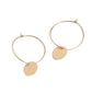 Dainty Gold Hoop Earrings with Dangle
