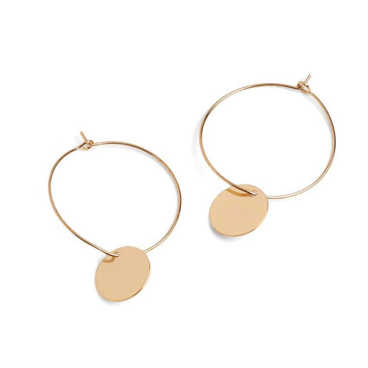 Dainty Gold Hoop Earrings with Dangle