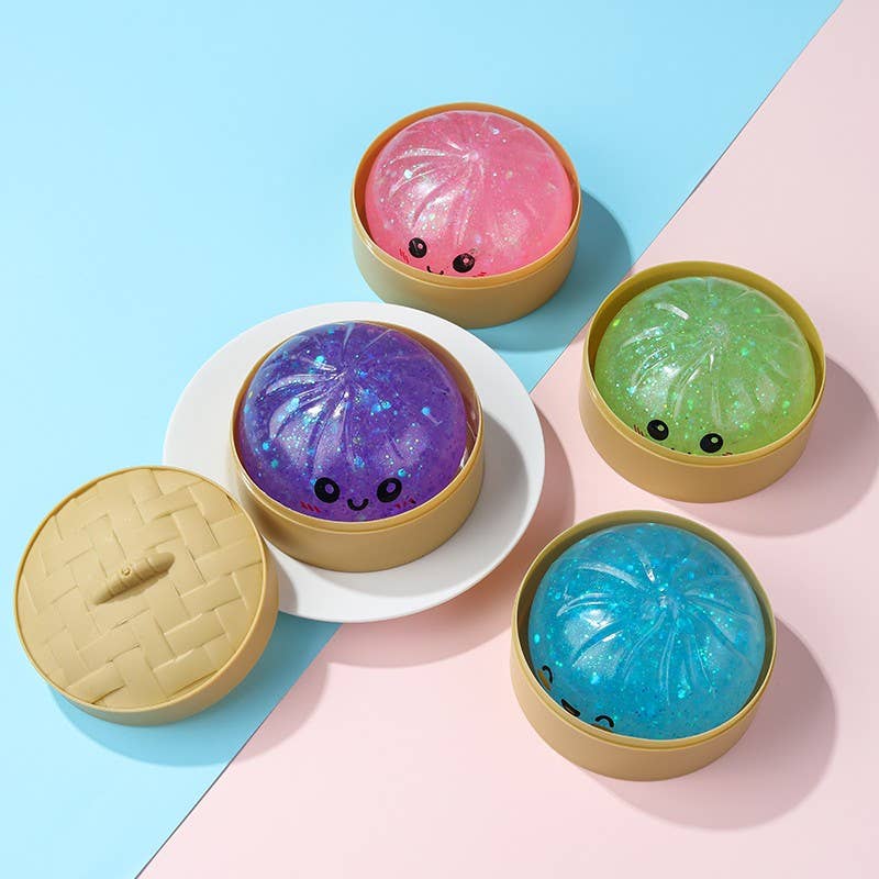 Pressure Sparkle Squishy Toy Dumplings | 40BTS416: ASSORTED