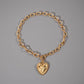 SPIKED HEART CHUNKY CHAIN TOGGLE NECKLACE | GOLD