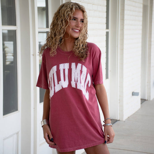 Adult Lulu Mac Crimson + Polka Dot Tee