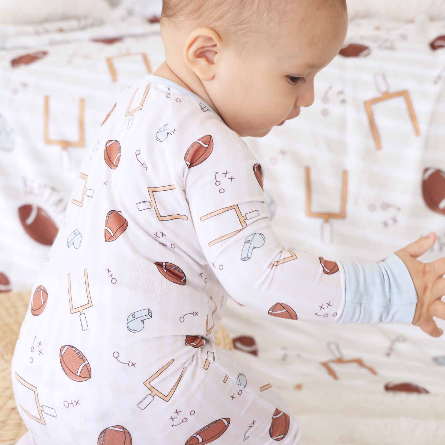 Tiny Touchdowns Convertible Zip Romper