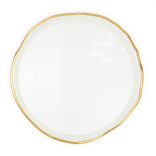 Fontaine Serving Platter - Clear + Gold