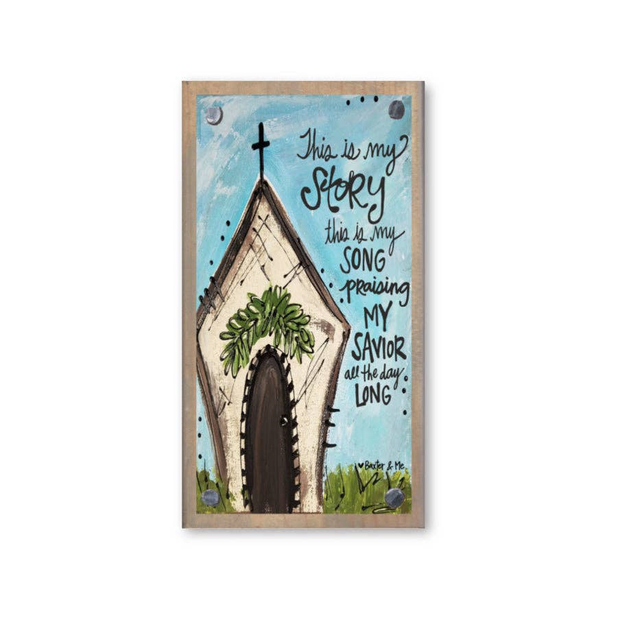 This Is My Story Driftwood Happy Block