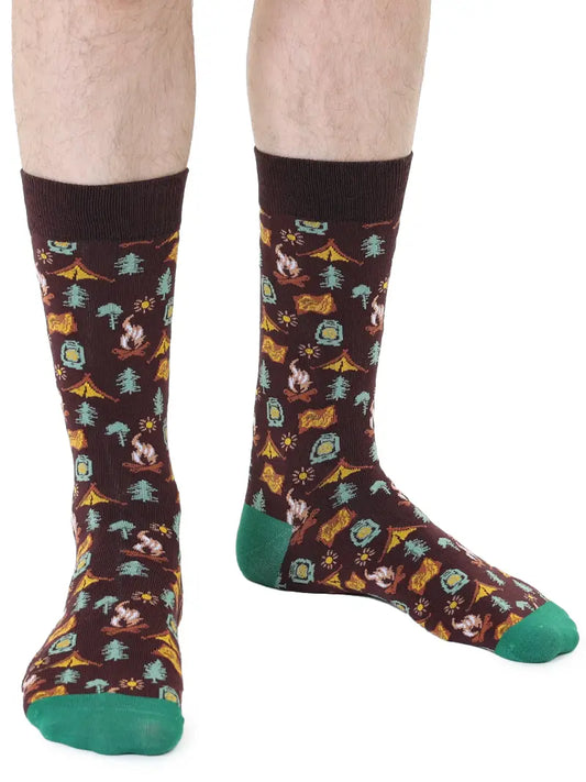 Camping Mens Bamboo Crew Socks