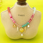 Nautical Multi-Color Beaded Charm Necklace