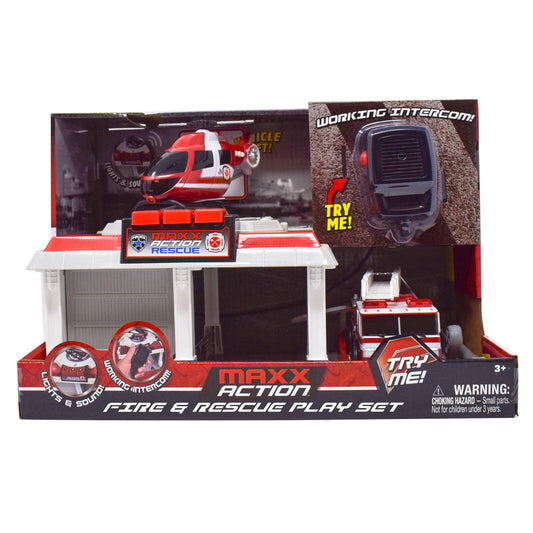 Maxx Action Fire & Rescue Garage Playset