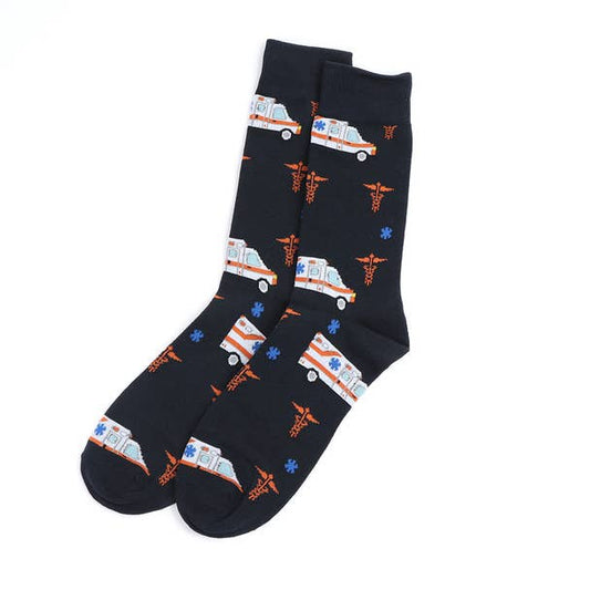 Men's Ambulance Novelty Socks