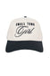 Small Town Girl Trucker Vintage Hat Grad Gift: Light Blue Floral