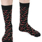 Chili Peppers Mens Bamboo Crew Socks