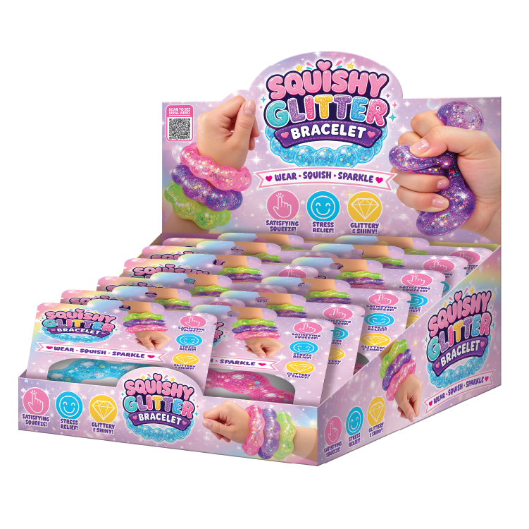Fun Doh Squishy Sparkle Glitter Sensory Bracelet