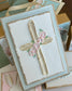 Cross with roses panel  |  Easter Spring wedding baptism