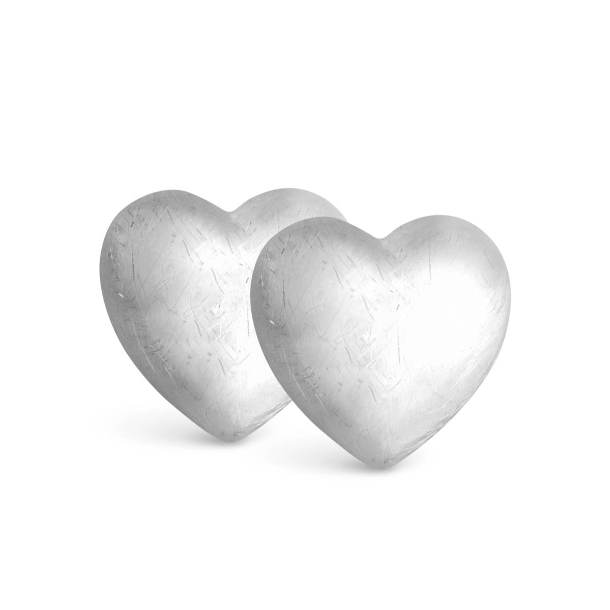 Ella Matte Heart Stud Silver