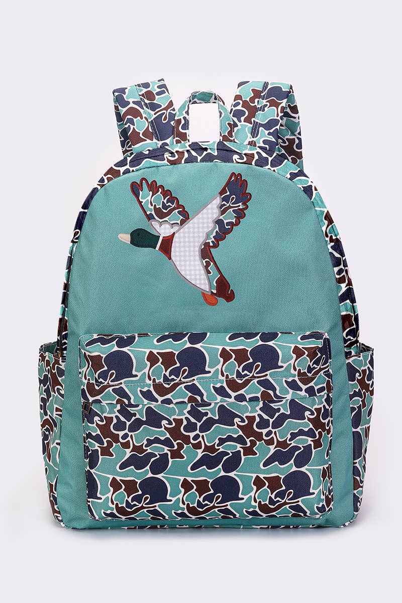 Boys Duck Camo Hunting Canvas Backpack