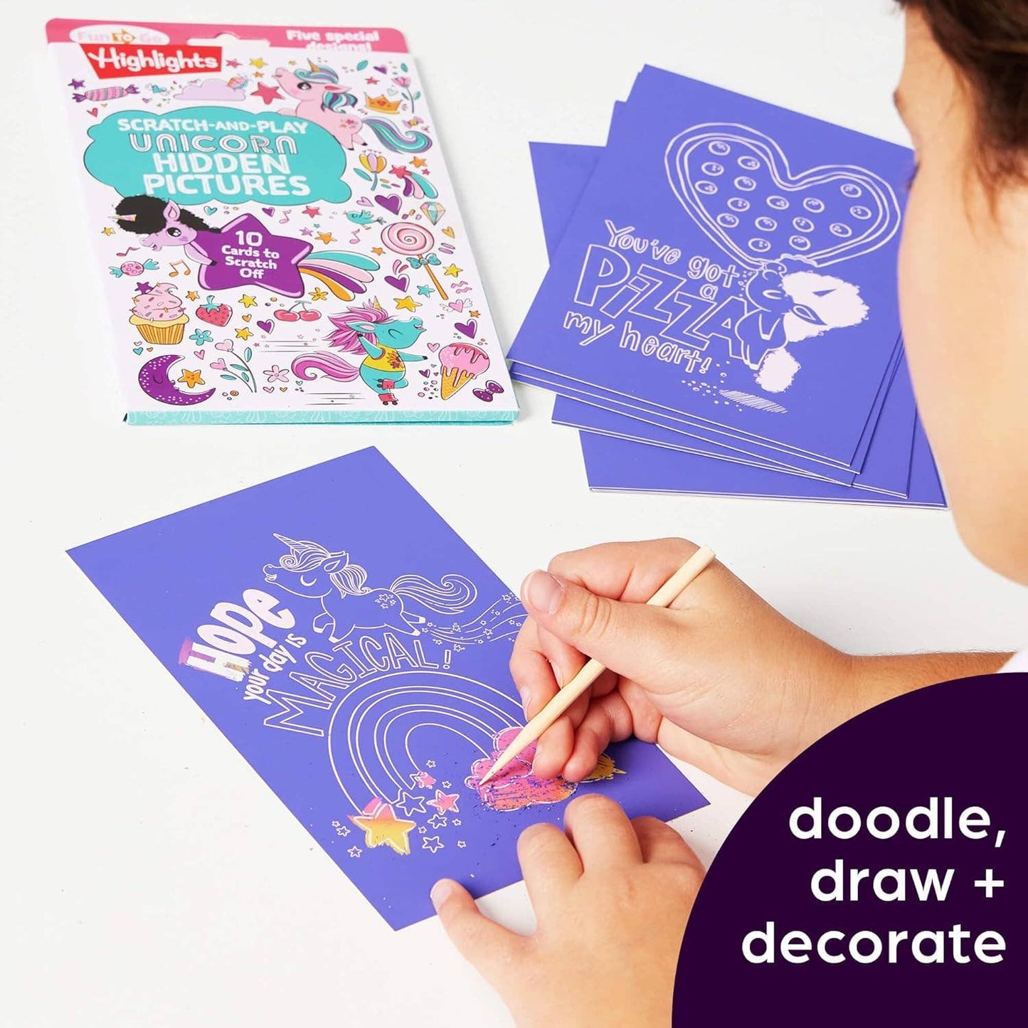 Scratch-and-Play Unicorn Hidden Pictures