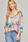 Abstract Patterned Blouse Top
