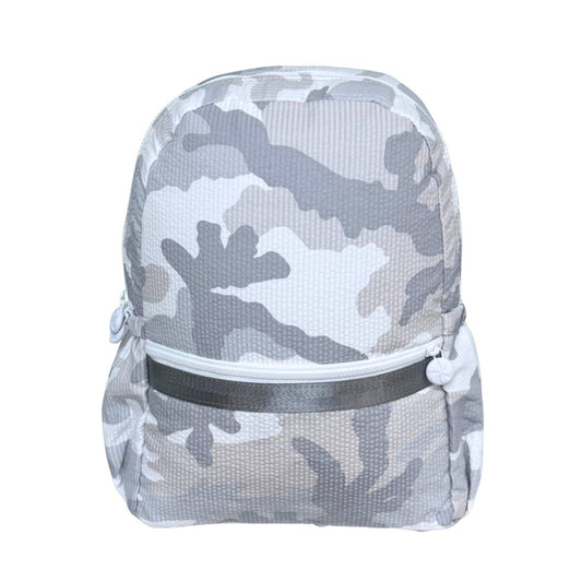 Snow Camo Seersucker Medium Backpack w/ Pocket