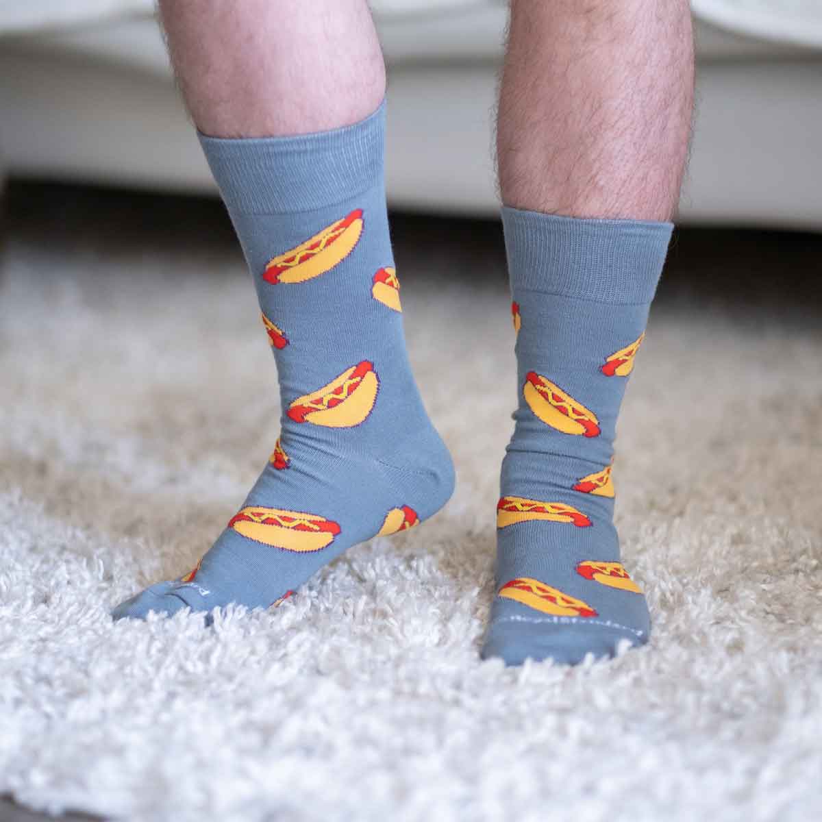 Men's Hot Dog Socks  One Size