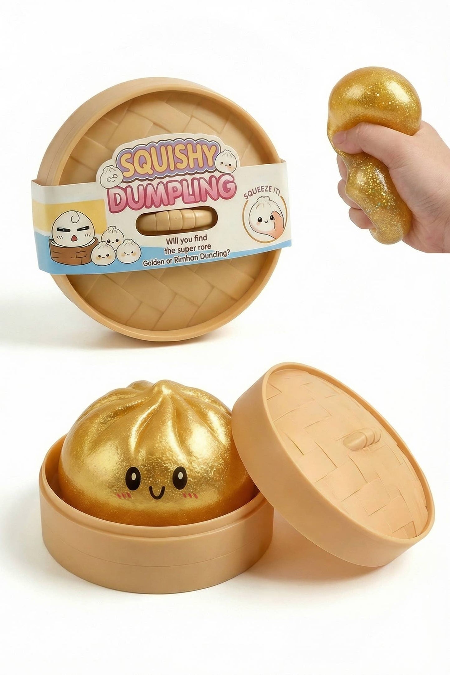 Slow Rise Relieve Pressure Mystery Duck Dumpling Squishy Toy: Blossom Steamed Bun Dumplings / ONE SIZE
