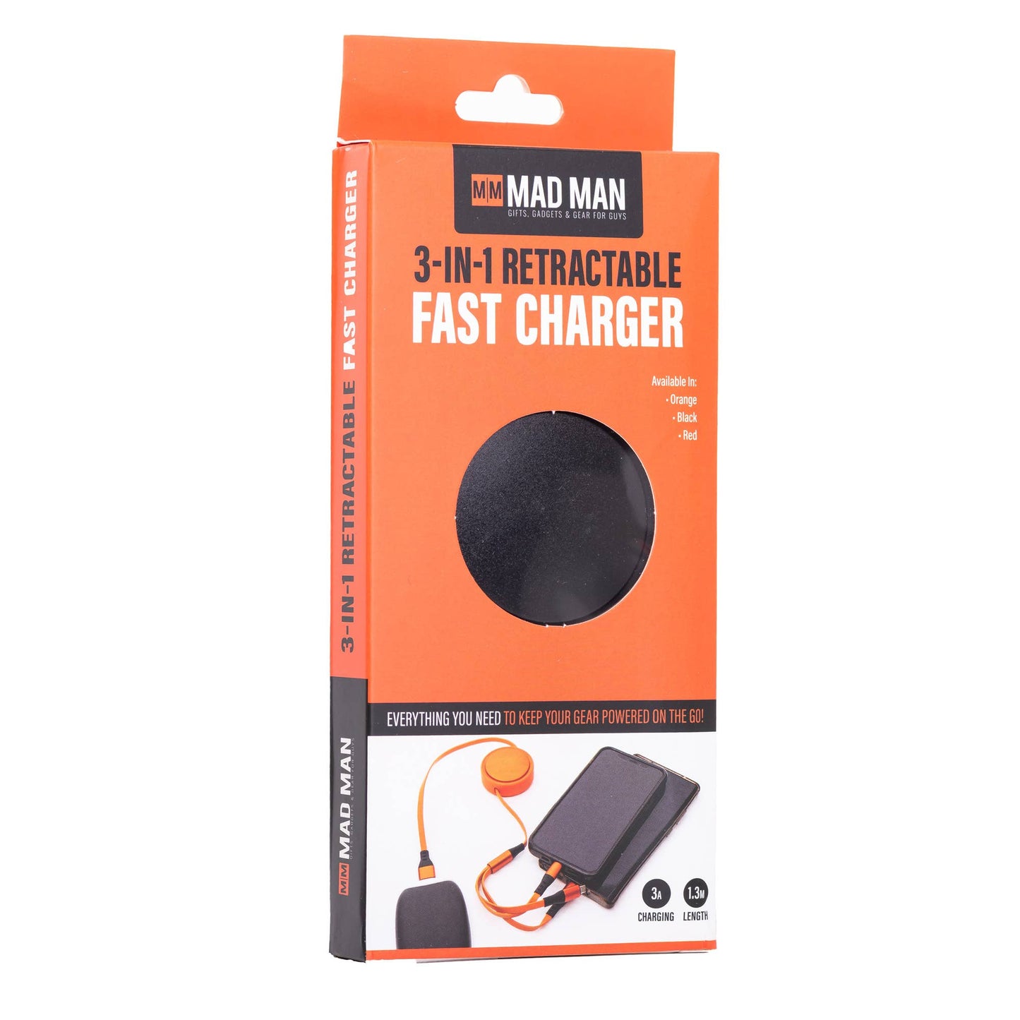 Retractable Fast Chargers: Black