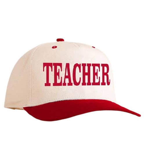TEACHER CAP RED