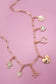 BOW HEART REMOVABLE MULTI CHARM NECKLACE | Gold