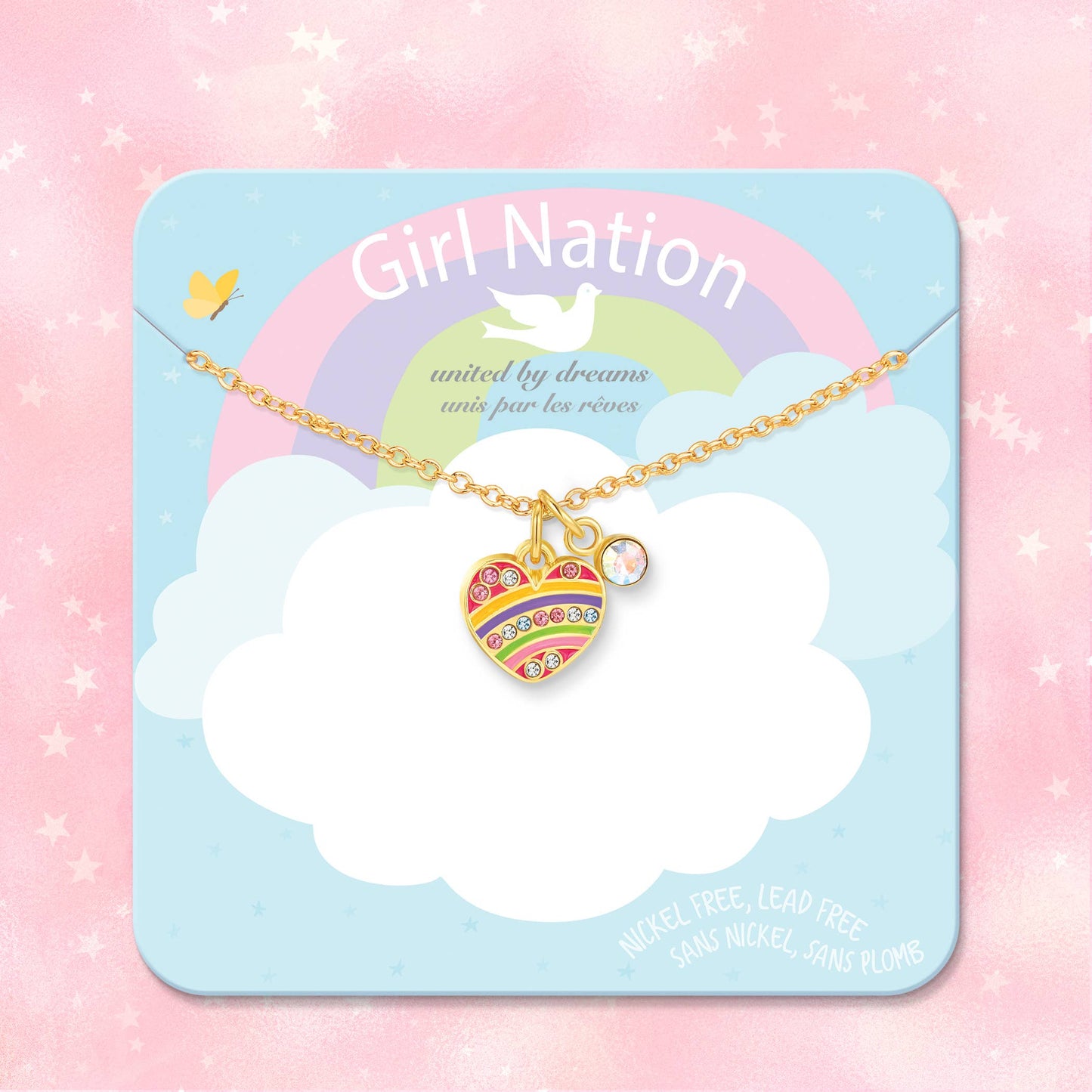 Sweet Petite Necklace | Crystal Rainbow Heart