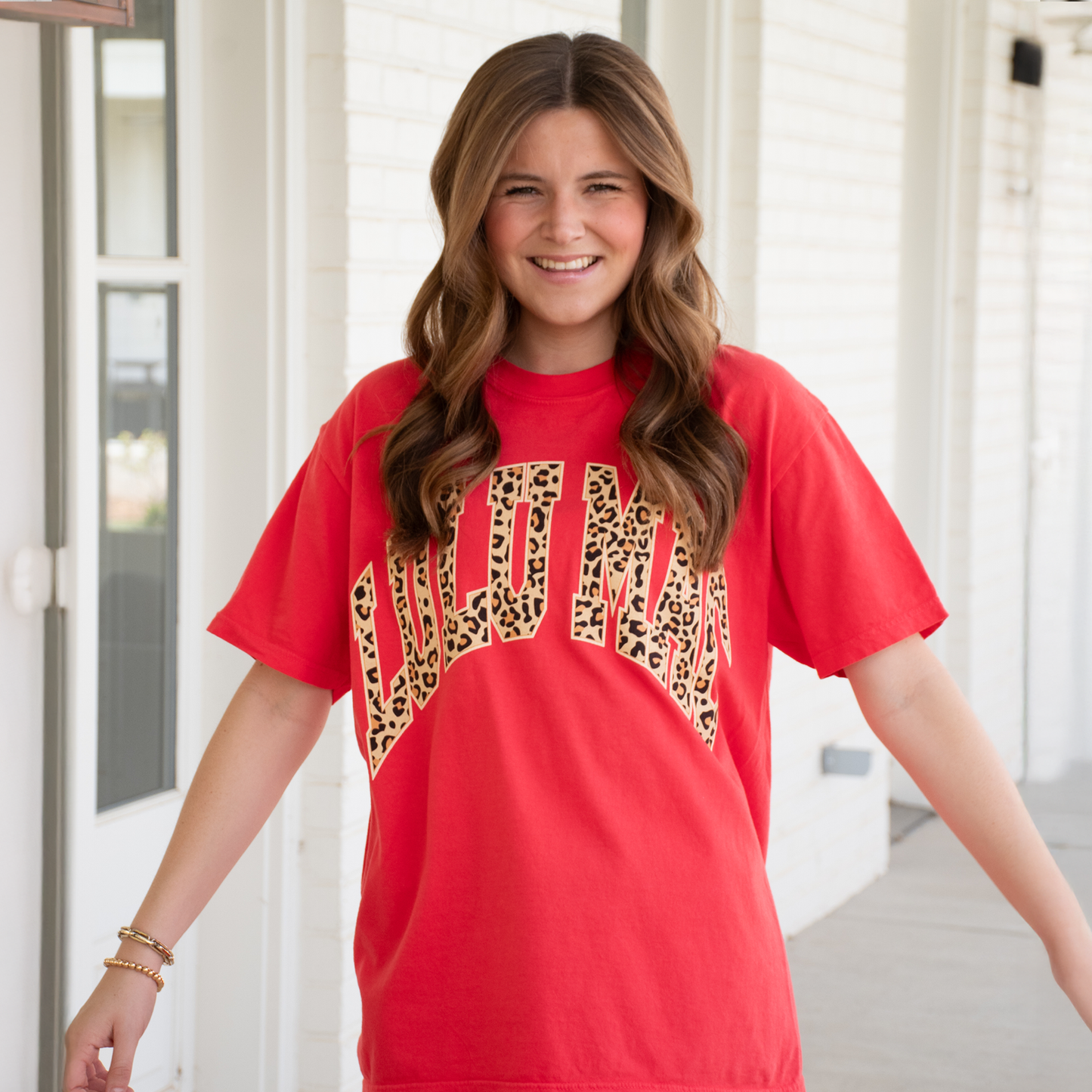 Adult Lulu Mac Paprika + Leopard Tee