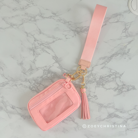 Tassel Zipper Wristlet Wallet – Pink