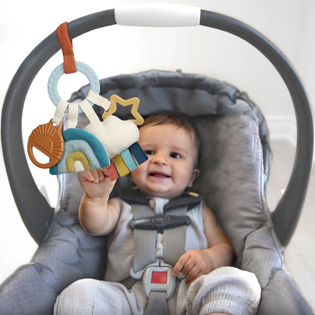 Bitzy Busy Ring Teething Activity Toy: Rainbow