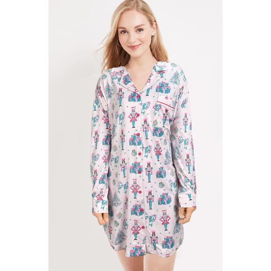 El Sugarplum Nutcracker Long Sleeve Sleep Dress