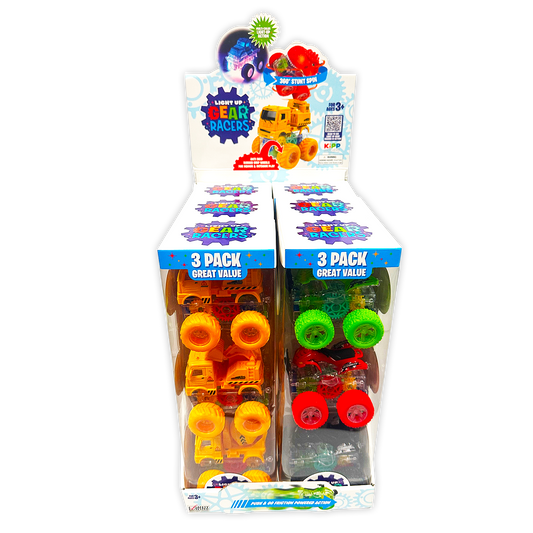 Toy Car Gear Racers Light Up Vehicle Assortment-3 Pack
