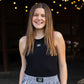BLACK LULU MAC SOLID TANK TOPS