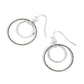 Hammered Double Hoop - Silver Earrings: Silver