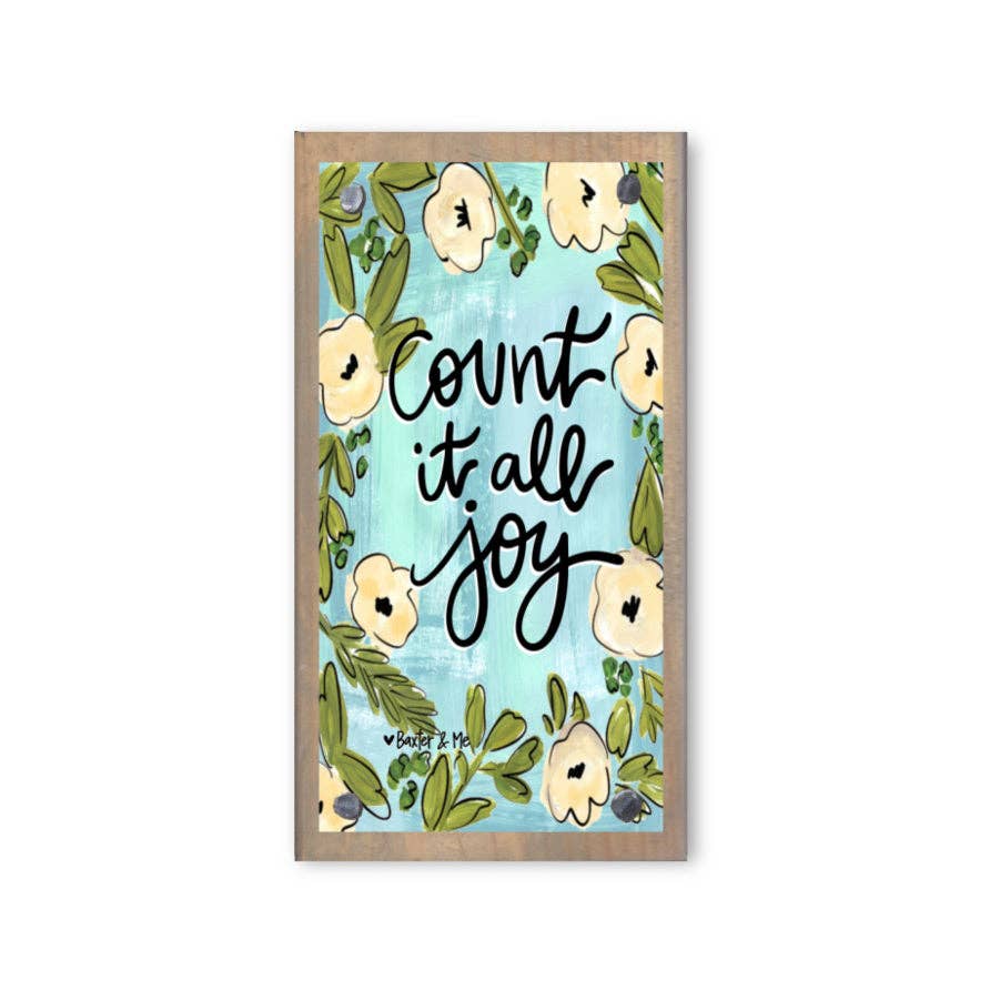 Count it All Joy Driftwood Happy Block