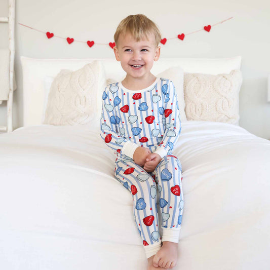 Sweet Like Candy Two Piece Pajama Set | Blue