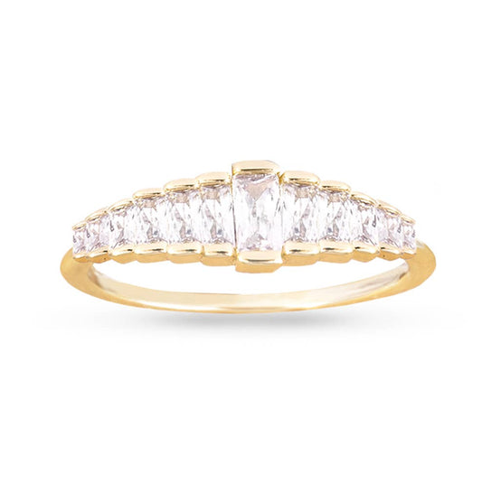 Graduated Baguette Ring - Gold