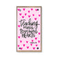 Teacher Touching Hearts Driftwood Happy Block