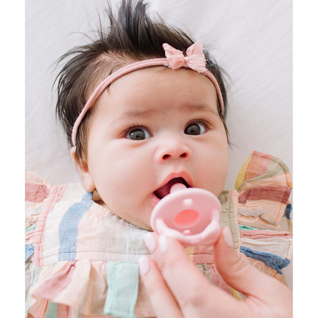 *NEW SIZE* Sweetie Soother™ Pacifier Sets (2-pack): 6-18 M Pink Bows