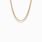 Five Layered Round Snake Chain Necklace: Gold