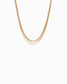 Five Layered Round Snake Chain Necklace: Gold