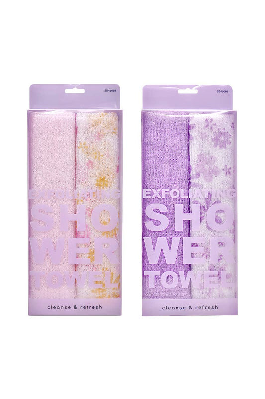 Exfoliating 2pcs Shower Towle Set