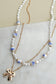 CERAMIC PORCELAIN PEARL BOW LAYER NECKLACE