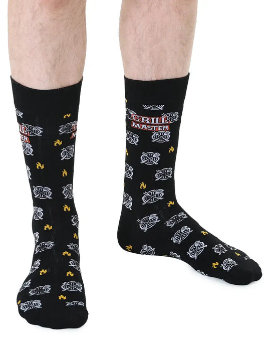 Grill Master Men Bamboo Crew Socks