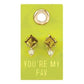 Gemstone Earrings on Leather Loop