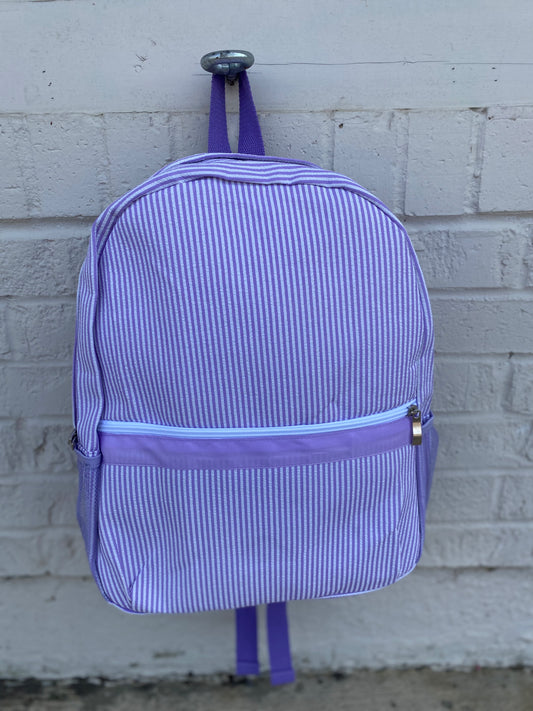 Seersucker Backpacks with Bottle Storage