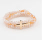 Beaded Cross Bracelet Set